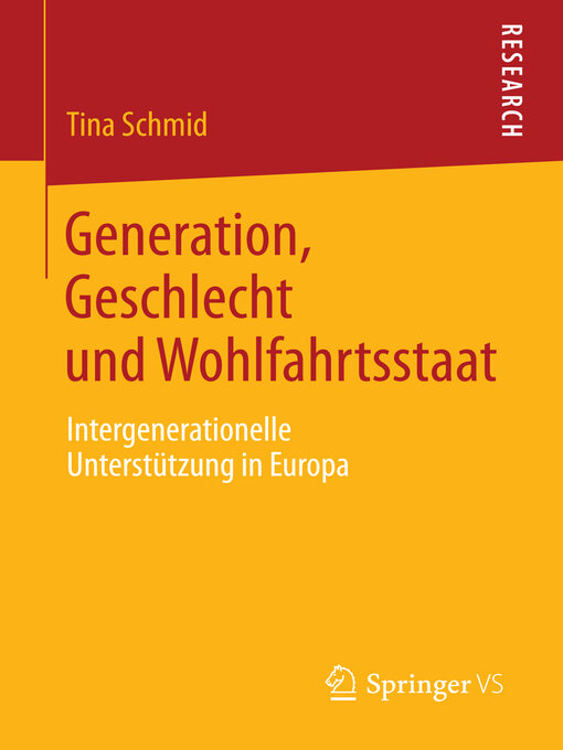 Title details for Generation, Geschlecht und Wohlfahrtsstaat by Tina Schmid - Available